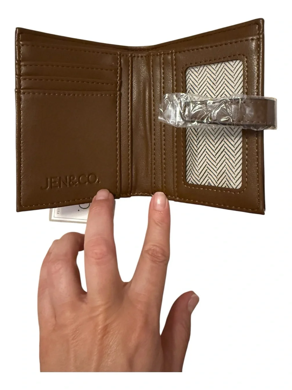 JEN & CO. Tan/Brown Vegan Wallet
